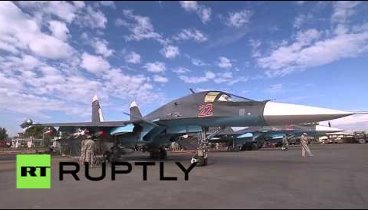 Syria: Su-34s armed with air-to-air missiles in Latakia