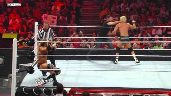 Raw - Zack Ryder with Hugh Jackman vs. Dolph Ziggler with Vickie Guerrero