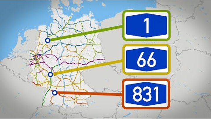 Wie werden deutsche Autobahnen nummeriert?
