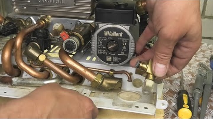 Как снять теплообменник с газового котла вайлант