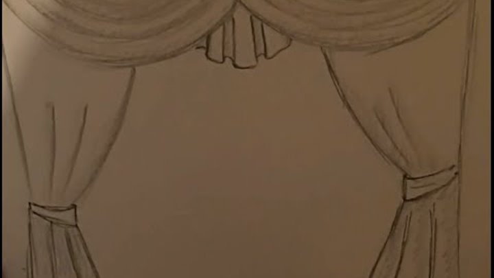 Рисунок кулисы театральные карандашом