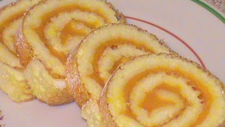 Персиковый рулет