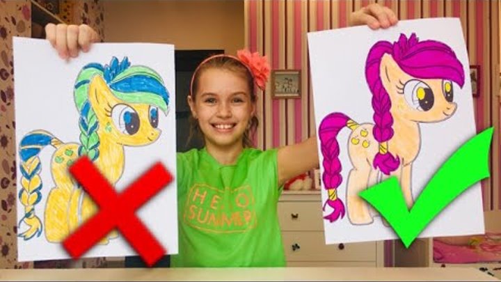 Май литл настя рисует