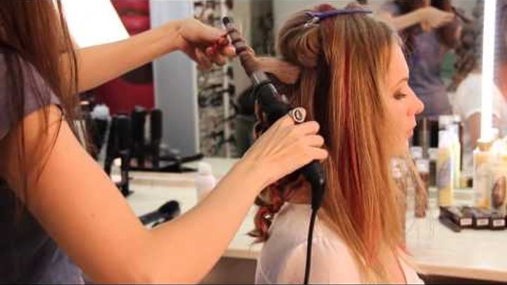 укладка волос плойкой с защитой