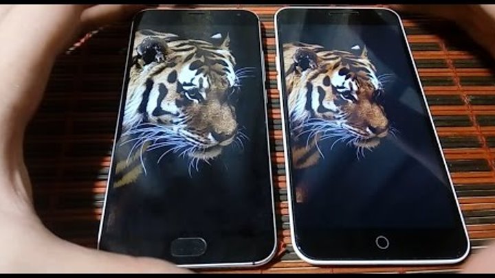 Amoled vs IPS небольшое наглядное сравнение на Meizu MX5 и M1 Note