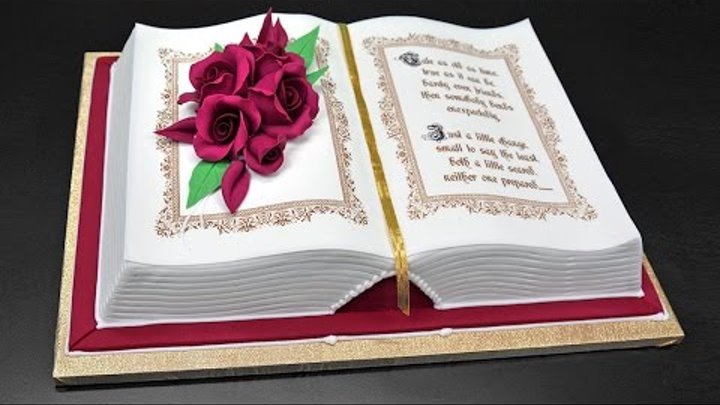 Торт раскрытая книга