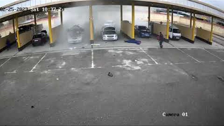 Взрыв ГАЗ баллона метан