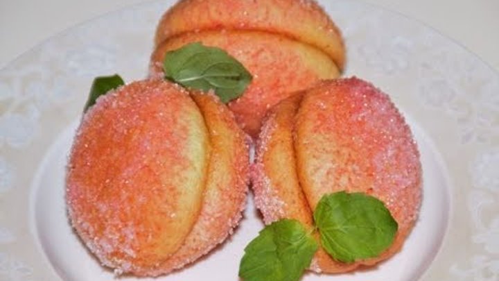 Пирожное персик из детства