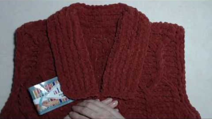 жилетка из ализе пуффи файн. жилетка из ализе пуффи файн. ализе пуффи жилетка. жилет из пуффи файн. жилет из alize puffy fine.