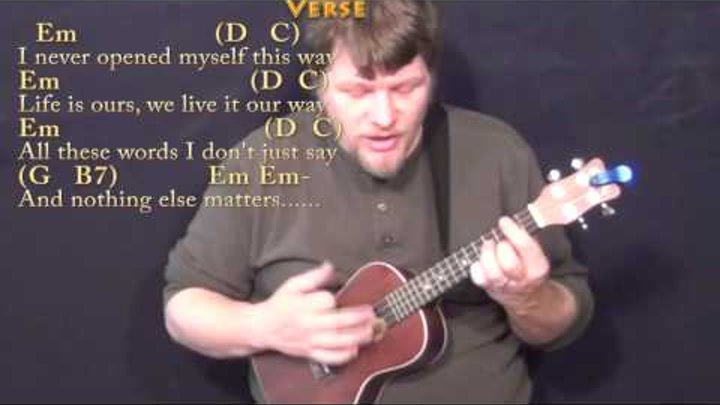 Nothing Else Matters Metallica Ukulele Cover Lesson With Chords Lyrics