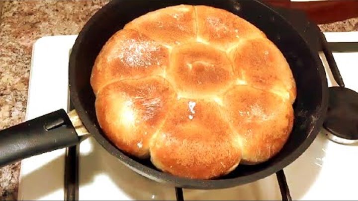 Пирог из хлеба на сковороде