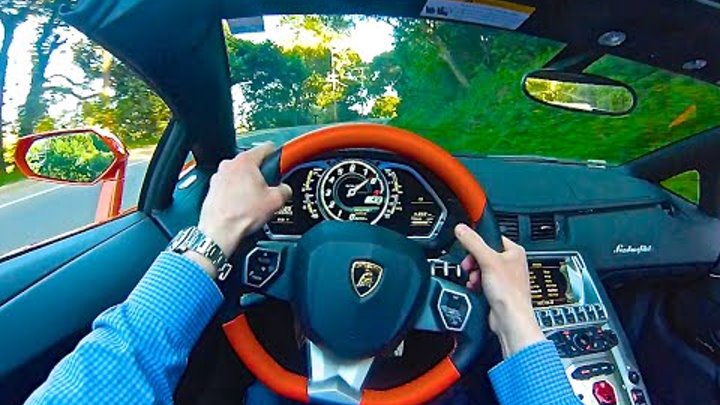 Рука на руле Aventador