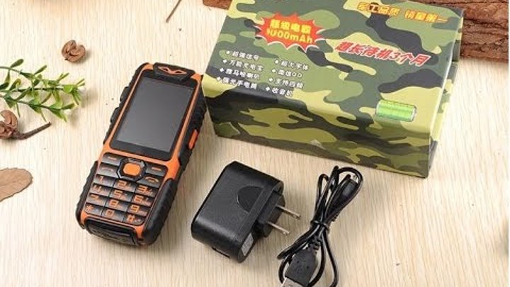 ЗА 22$ Водонепроницаемый Телефон A6 Power Bank Противоударный Громкий ...
