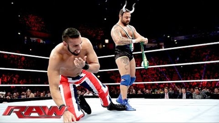 Santino Marella Los Matadores Vs The Union Jacks Raw Nov 11 2013