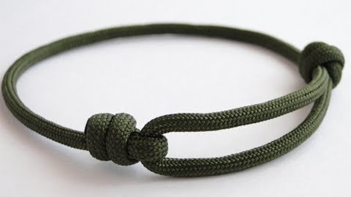 Как завязать регулируемый узел на браслете How to Make a Simple Single Strand Friendship (Version 2-Improved Sliding Knot) 