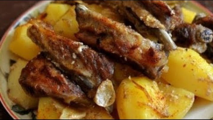 Ребра косули в рукаве. Ребра косули в рукаве. Как приготовить ребра косули. Ребра косули в рукаве. Рёбрышки свиные в духовке с картошкой.