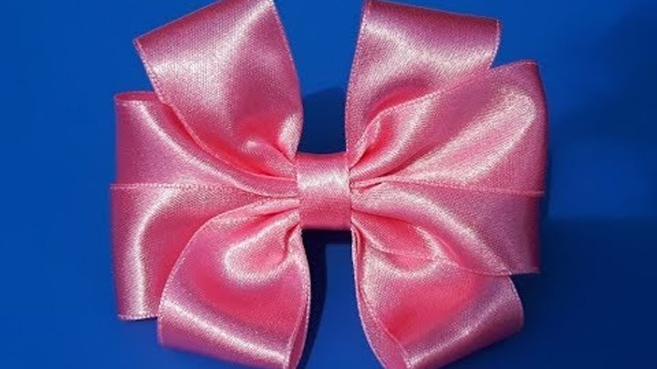 Бант из атласной ленты. Бант из атласной ленты. Пышный бантик из атласной. Пышный бант из атласной ленты. Бант из атласной ленты.