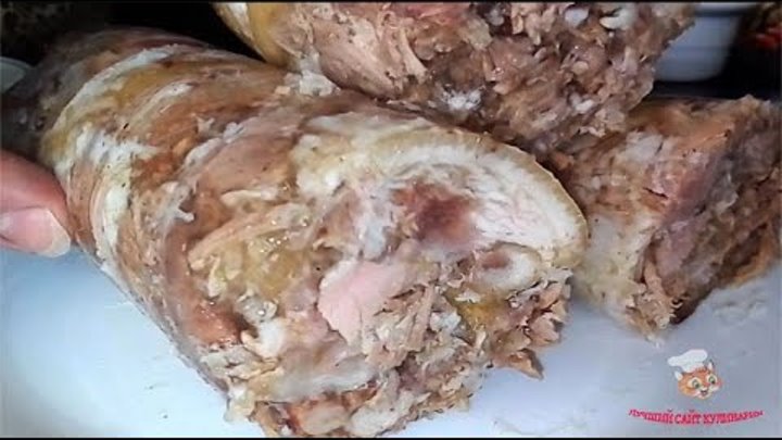 приготовить свиную рульку в бутылке. рулет из шкуры рульки. приготовить свиную рульку в бутылке.