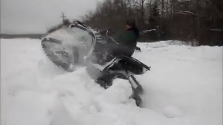 Ямаха Гризли 700 на гусеницах