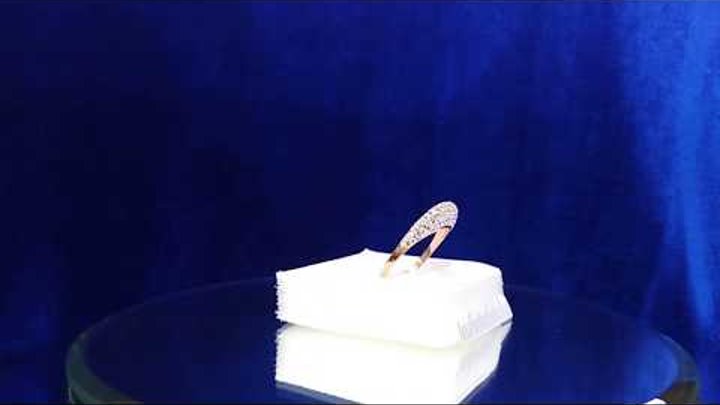 Золотое кольцо усеянное кристаллами Сваровски ЮК Феникс Ф3010