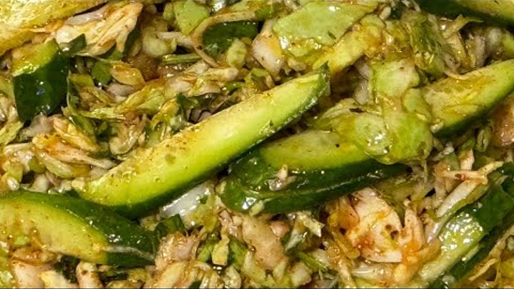 Салаты. Из капусты и огурцов | Salads. From cabbage and cucumbers