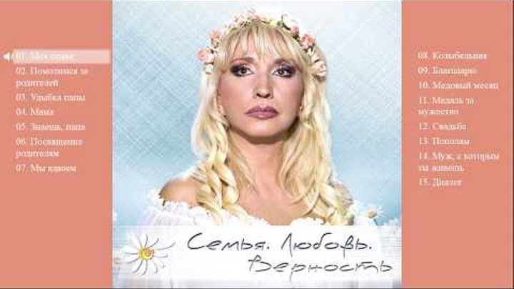 АУДИО Ирина Аллегрова "Семья. Любовь. Верность" Альбом