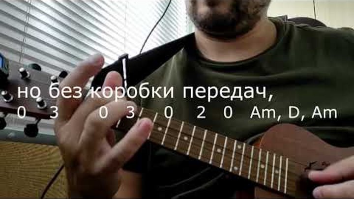 ☺ А муха тоже вертолёт на укулеле  Слова + Табы + Караоке Tabs ukule ...