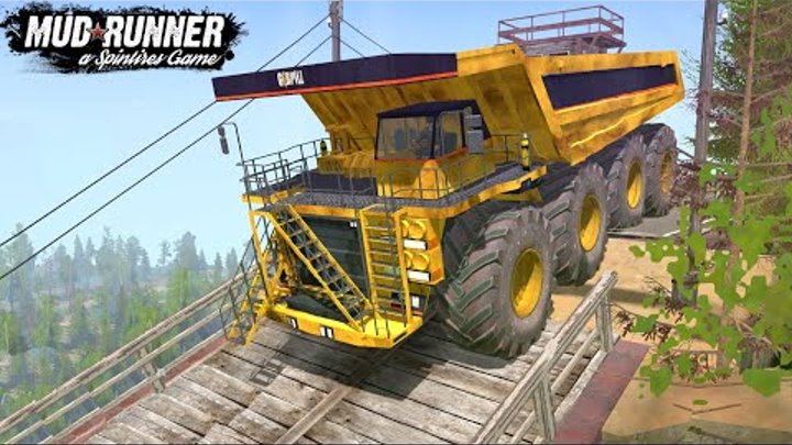 Spintires: MudRunner - Giant Goliath Truck Crashed on Test Track