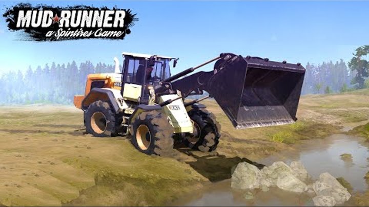 Spintires: MudRunner - RNG WL500 Wheel Loader Fills The River With S ...