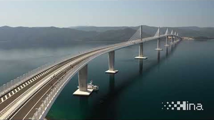 Pelješki most iz zraka