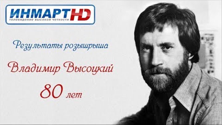 Розыгрыш, посвященный 80-летию Владимира Высоцкого