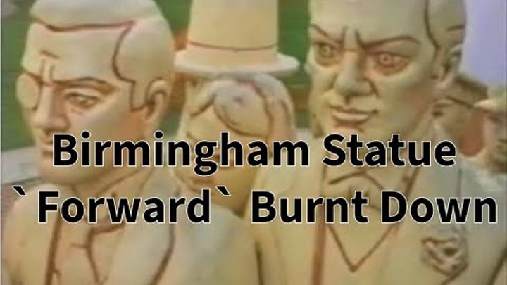 Heronimus Fin - `The Ladder` filmed on the Forward Statue, Birmingham ...