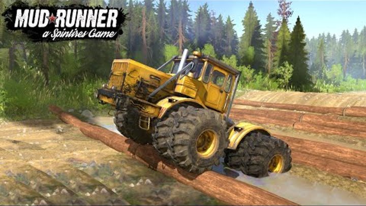 Spintires: MudRunner - MONSTER TRACTOR Test on a Difficult Track