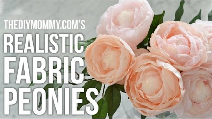 How to Make Realistic Fabric Peony Flowers with Stems Tutorial // No ...