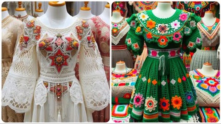 The most beautiful traditional crocheted clothes with different mode ...