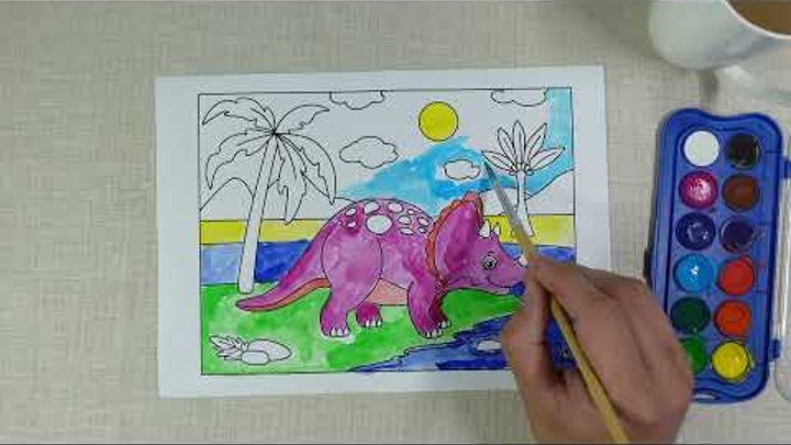 Printable dinosaur coloring pages for kids