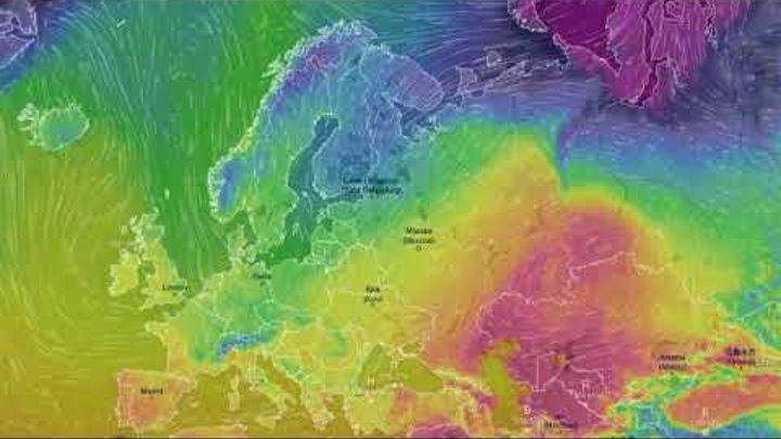 Движение воздушных масс воздуха над Европой и ЕТР за апрель 2024 года