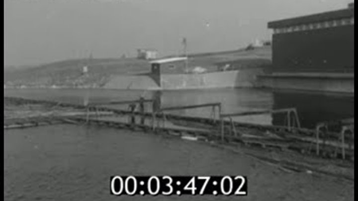 1965г. Верхнетуломская ГЭС. перевалка леса. Мурманская обл