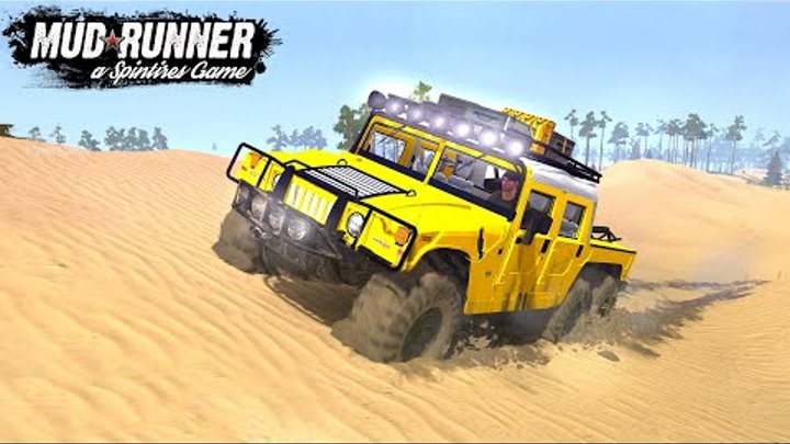 Spintires: MudRunner - Hummer H1 6x6 Raptor Driving On Sand