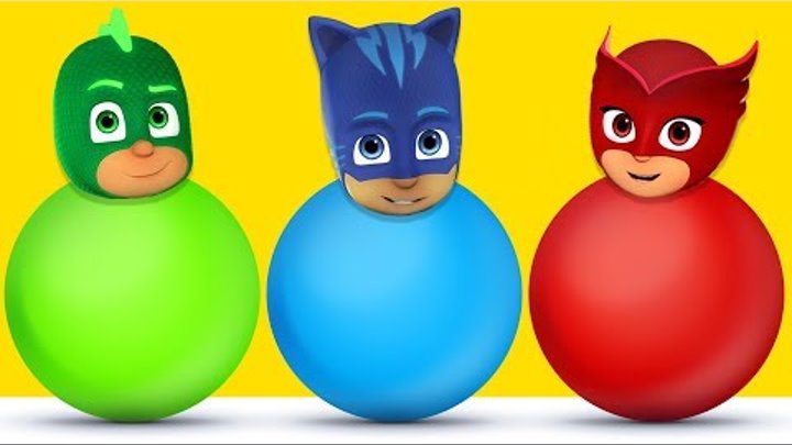 Pj Masks Wrong Heads, Learn Colors with Balls of Pj Masks