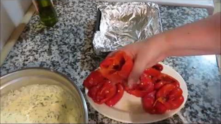 Cheese Stuffed Sweet Peppers Перец Фаршированный Сыром