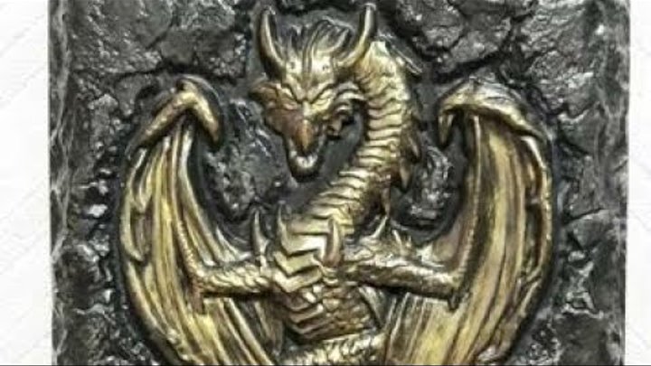 Дракон символ 2024 года, гипсовое настенное панно оригинальный подарок
