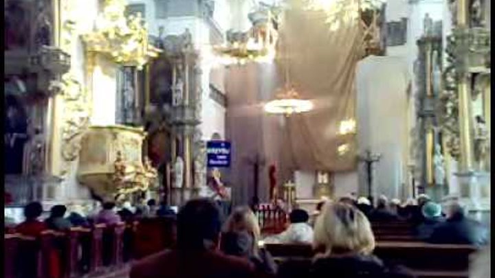 Фарный костёл преображения господня. Служба в фарном костеле. Служба в фарном костеле. Служба в фарном костеле. Служба в фарном костеле.