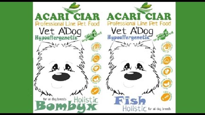 Видеообзор на сухие корма Acari Ciar Vet a Dog Fish и Vet a Dog Bombix