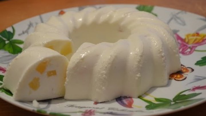 Творожный десерт бланманже.  Curd dessert blancmange.