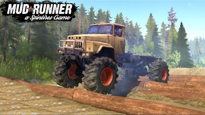 Spintires: MudRunner - KRAZ 260 Monster Truck Test on a Difficult Track