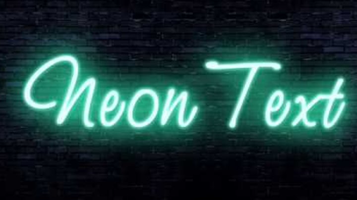 Neon animated text effect