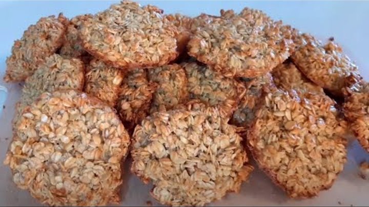 Овсяное печенье постное с семечками