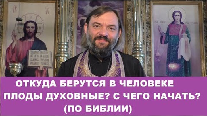 Откуда берутся в человеке плоды духовные? С чего начать? (По БИБЛИИ) ...