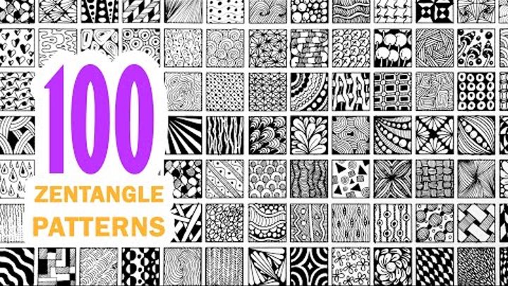 100 zentangle patterns ✺ 100 doodle patterns ✺ 100 patrones mandalas